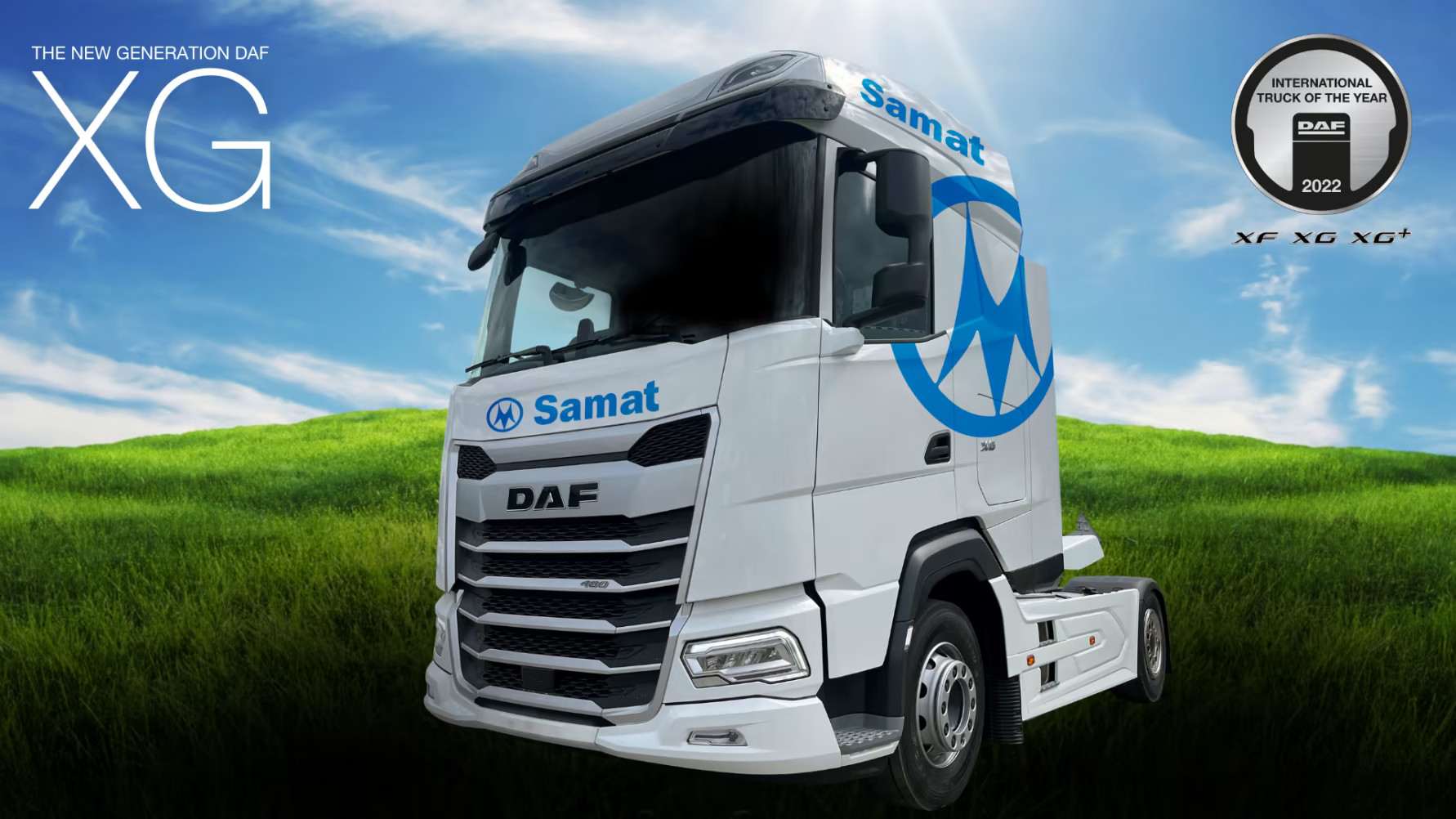 Samat International investerar i toppmoderna DAF-dragbilar. Foto: Nordic Truckcenter.