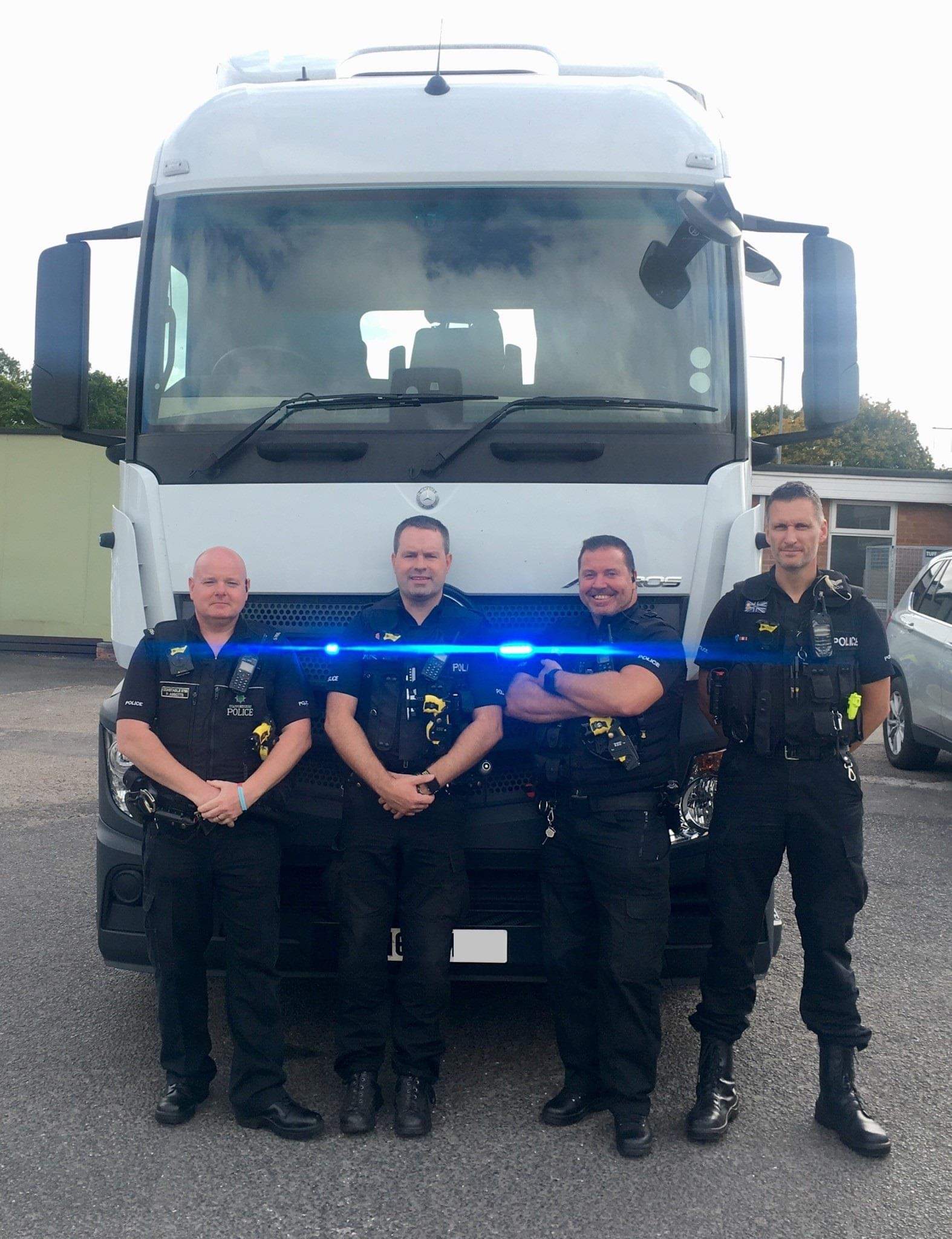 Så här såg det ut när "spionlastbilen" 2018 togs i drift hos Staffordshires Polis. Foto: Staffordshire Police (CMPG).