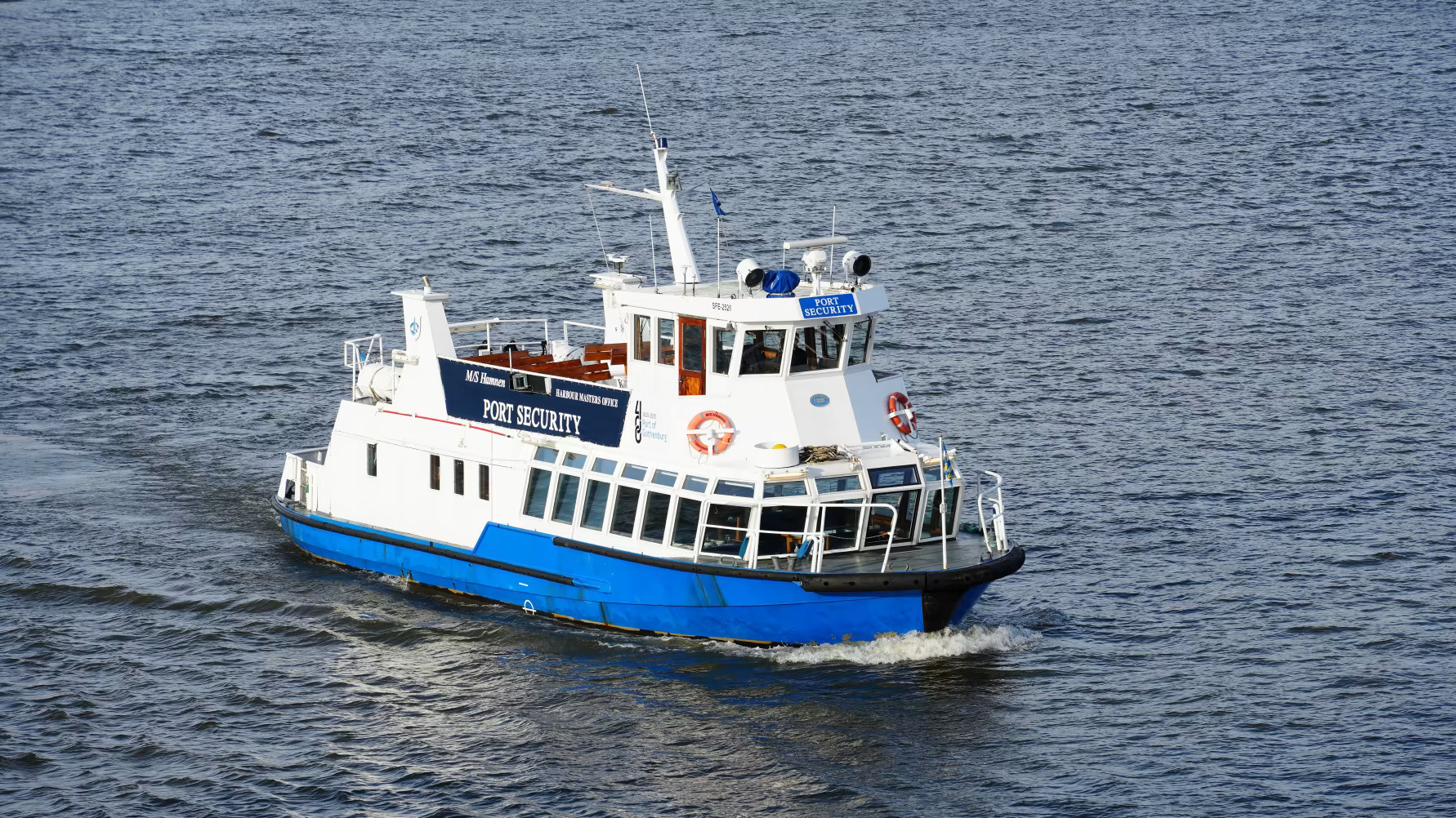    Inspektionsfartyget M/S Hamnen har tjänstgjort sedan 1979 och kan med konvertering till eldrift göra nytta i många år till. Foto: Göteborgs Hamn AB.