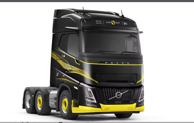 Volvo FH Aero ”Euro NCAP” Special Edition med unik färgsättning endast i trettio exemplar. Foto: Volvo Lastvagnar.