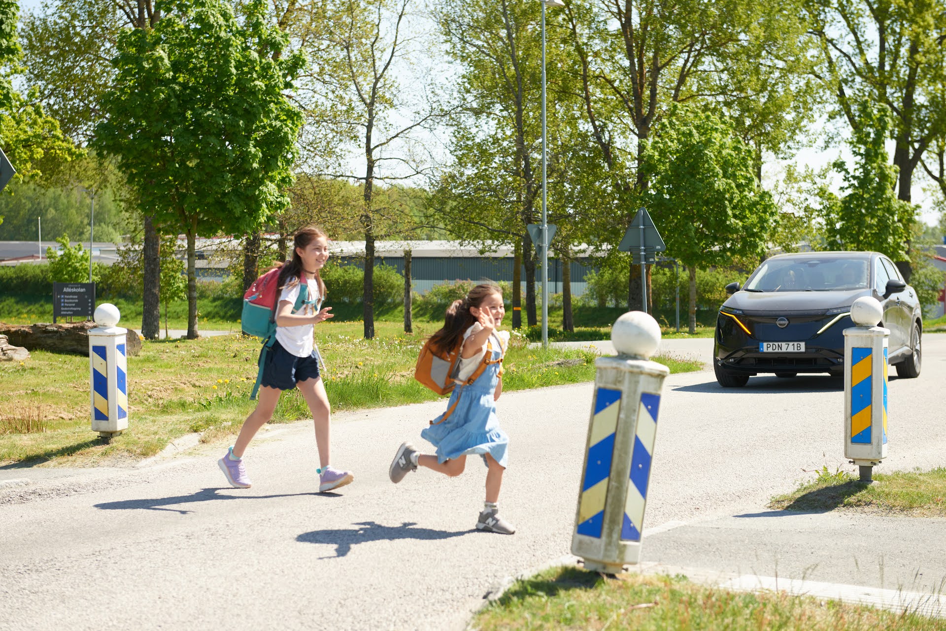 Nästan hälften av bilisterna kör för fort utanför skolor visar NTF:s mätningar. Foto: NTF.
