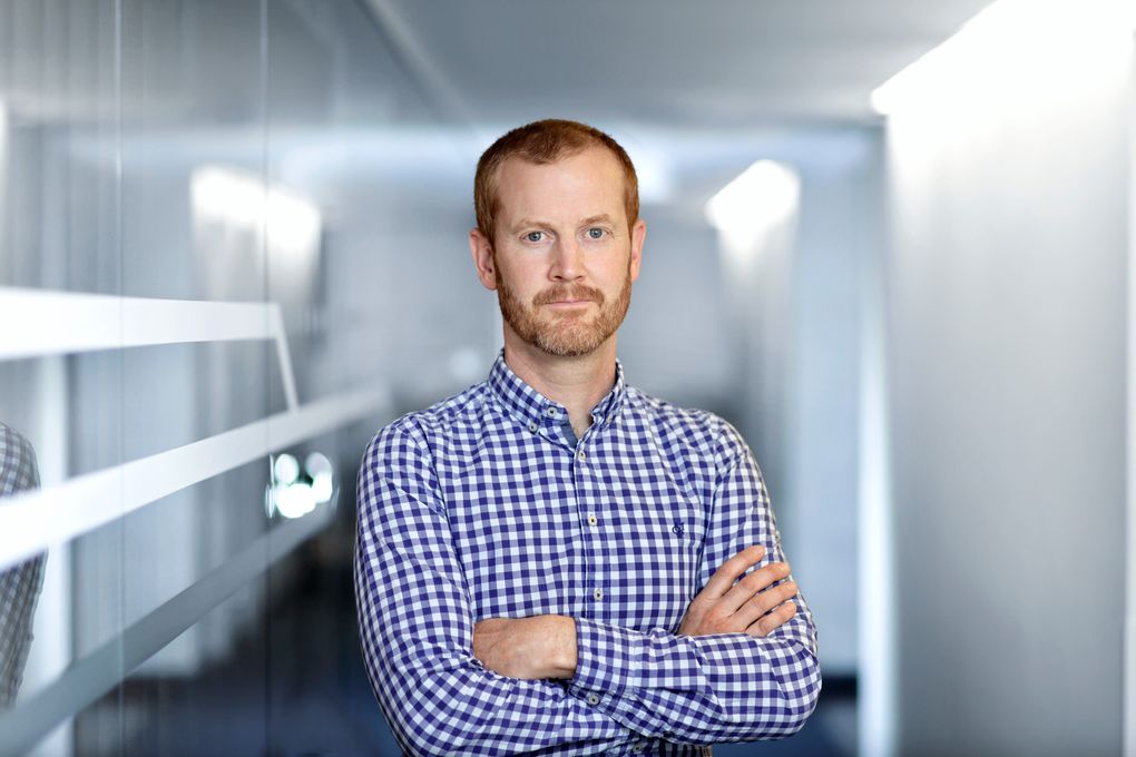 Mårten Bergman, transportekonom på Transportföretagen, vill se permanent skattefrihet för lades för godstransporter. Foto: Transportföretagen.