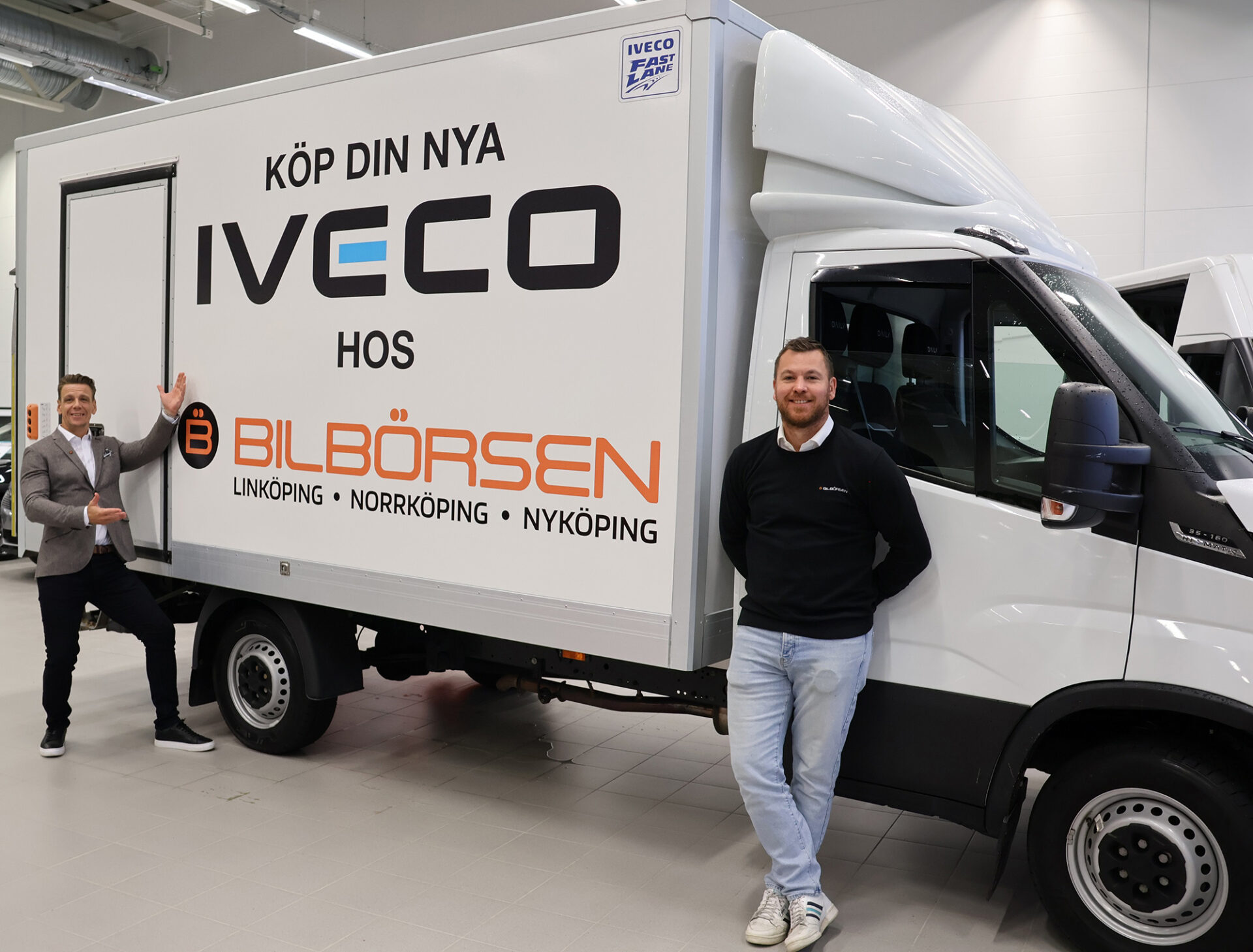 Sedan 2023 har Bilbörsen varit IVECO-återförsäljare i Norrköping. Nu växlar företaget upp och etablerar sig i Linköping. Foto: Bilbörsen
