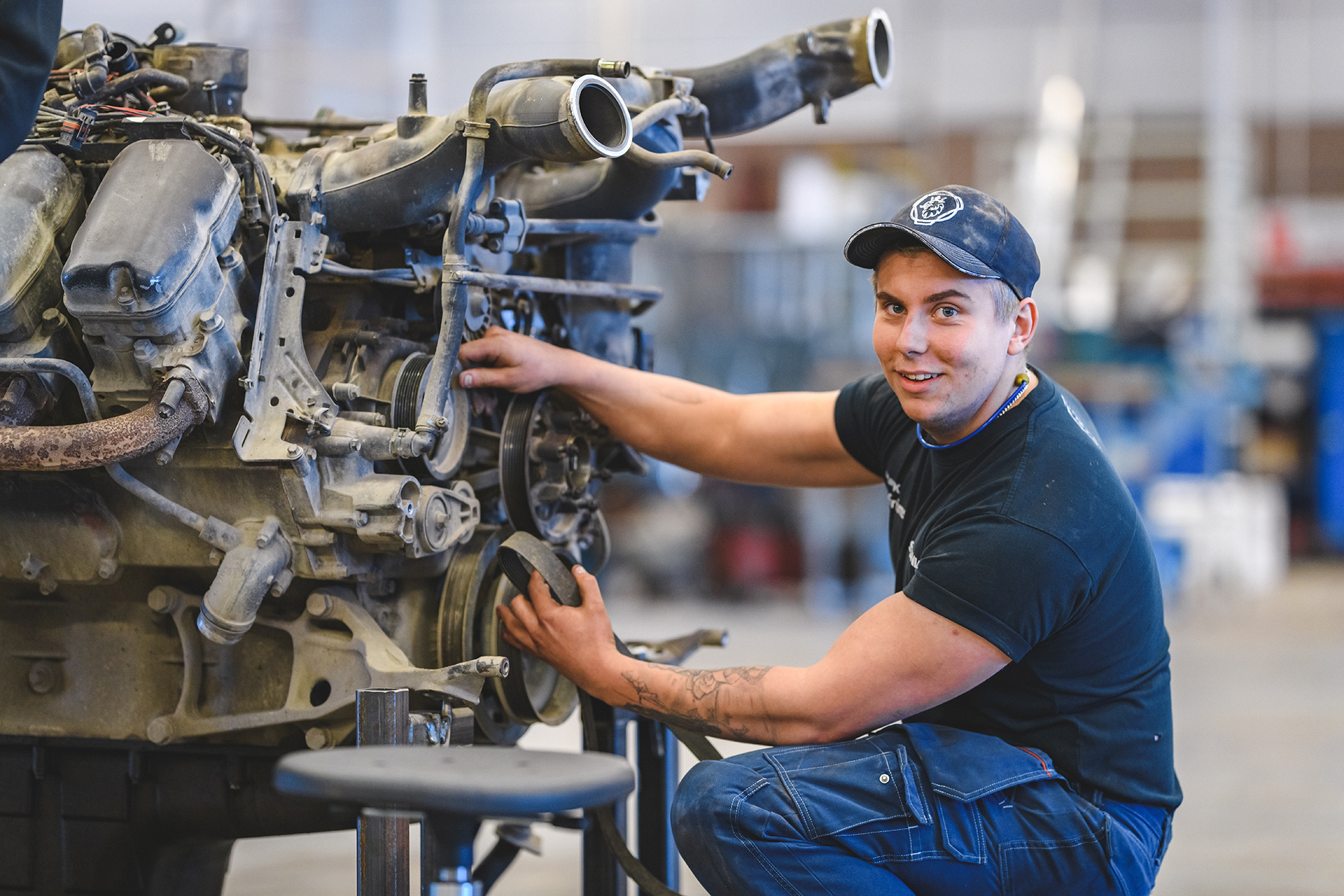 Ny intensivutbildning av lastbilstekniker. Foto: Professionals Nord/Engströms Lastbilar.