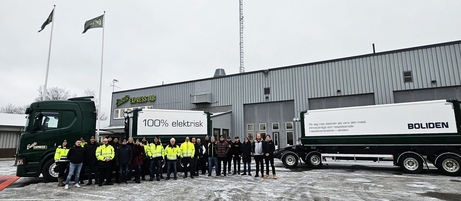 Ernst Express i samarbete med Scania för elektrifiering i gruvan. Foto: Scania.