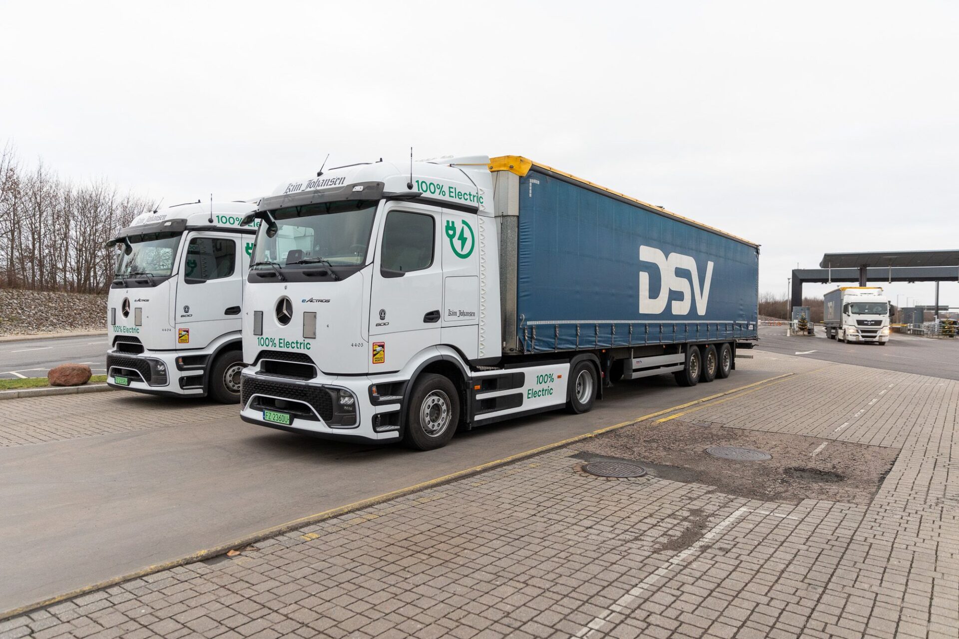 Øresundsbron, DSV och Kim Johansen International Transport ingår i ett pilotprojekt om ellastbilar på längre sträckor och över landsgränser. Foto: Tomaz Lundstedt/Øresundsbron