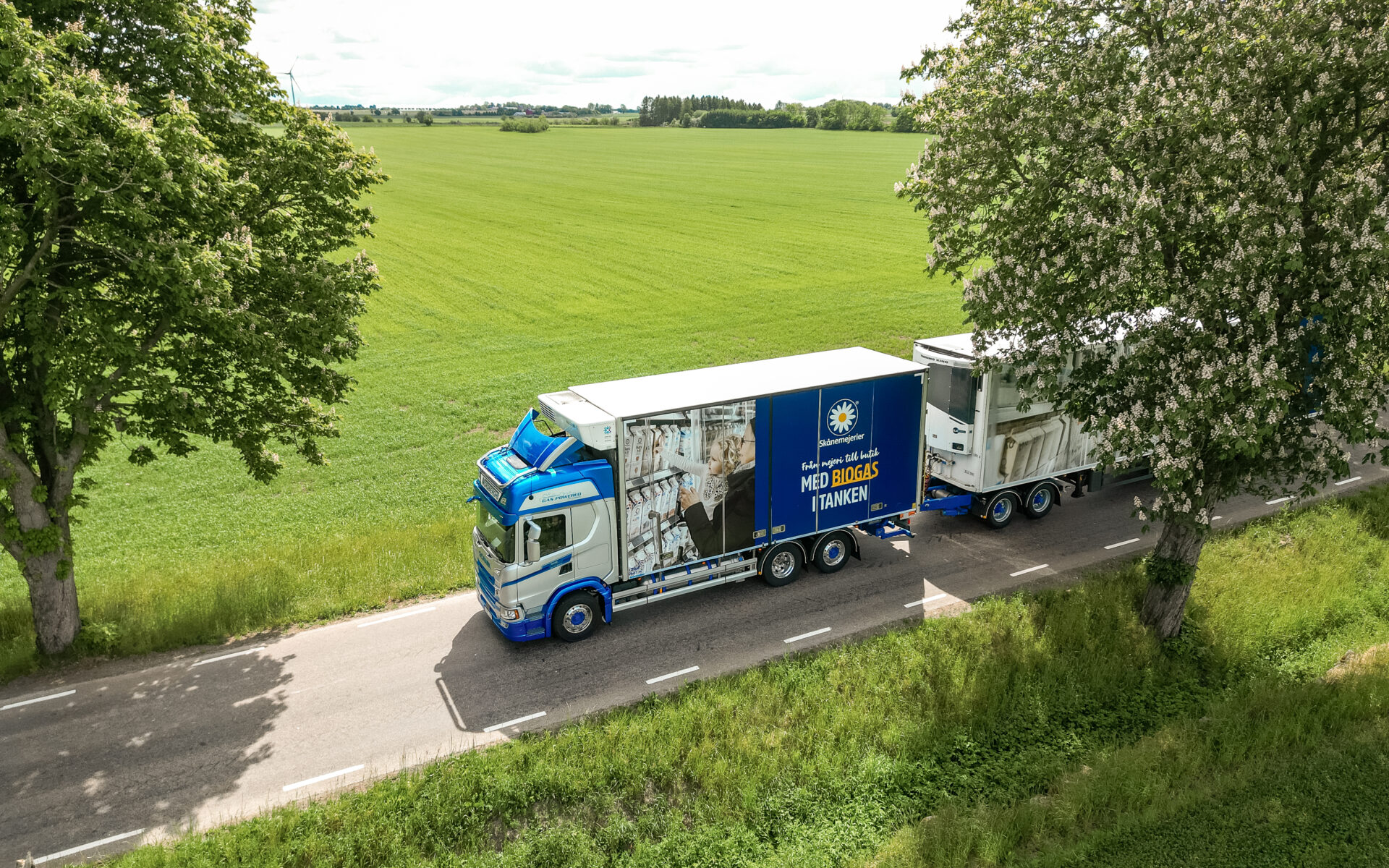  Skånemejerier uppnår målet om fossilfria inrikestransporter. Foto: Skånemejerier. 