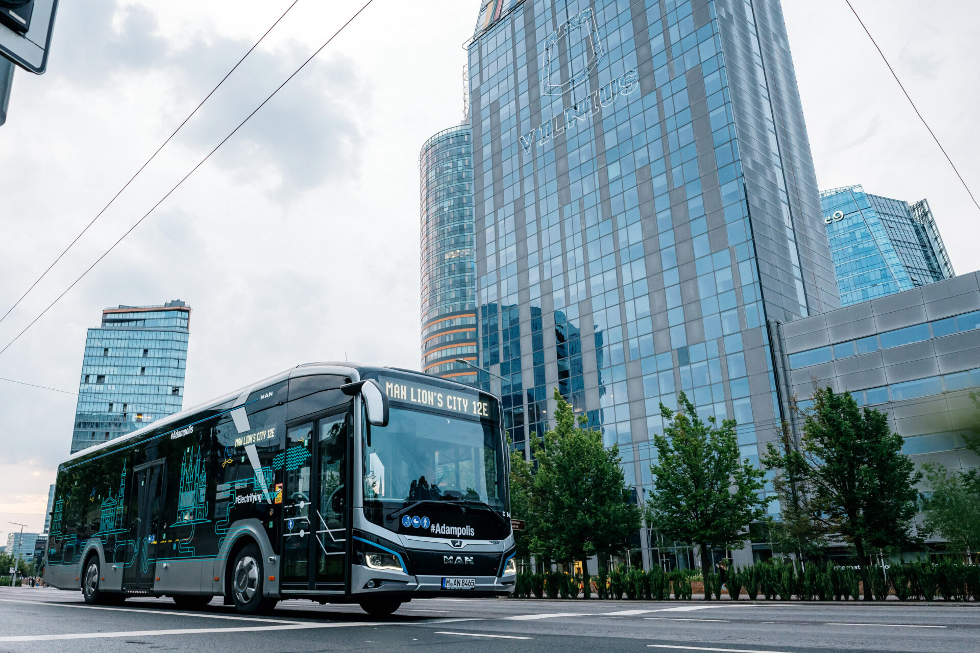 De nya elbussarna kommer att bidra till en bättre luftkvalitet i Vilnius. Foto: MAN Truck&Bus.